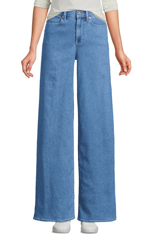 LANDS' END LANDS' END RECOVER DENIM HIGH RISE EXTRA WIDE LEG JEANS