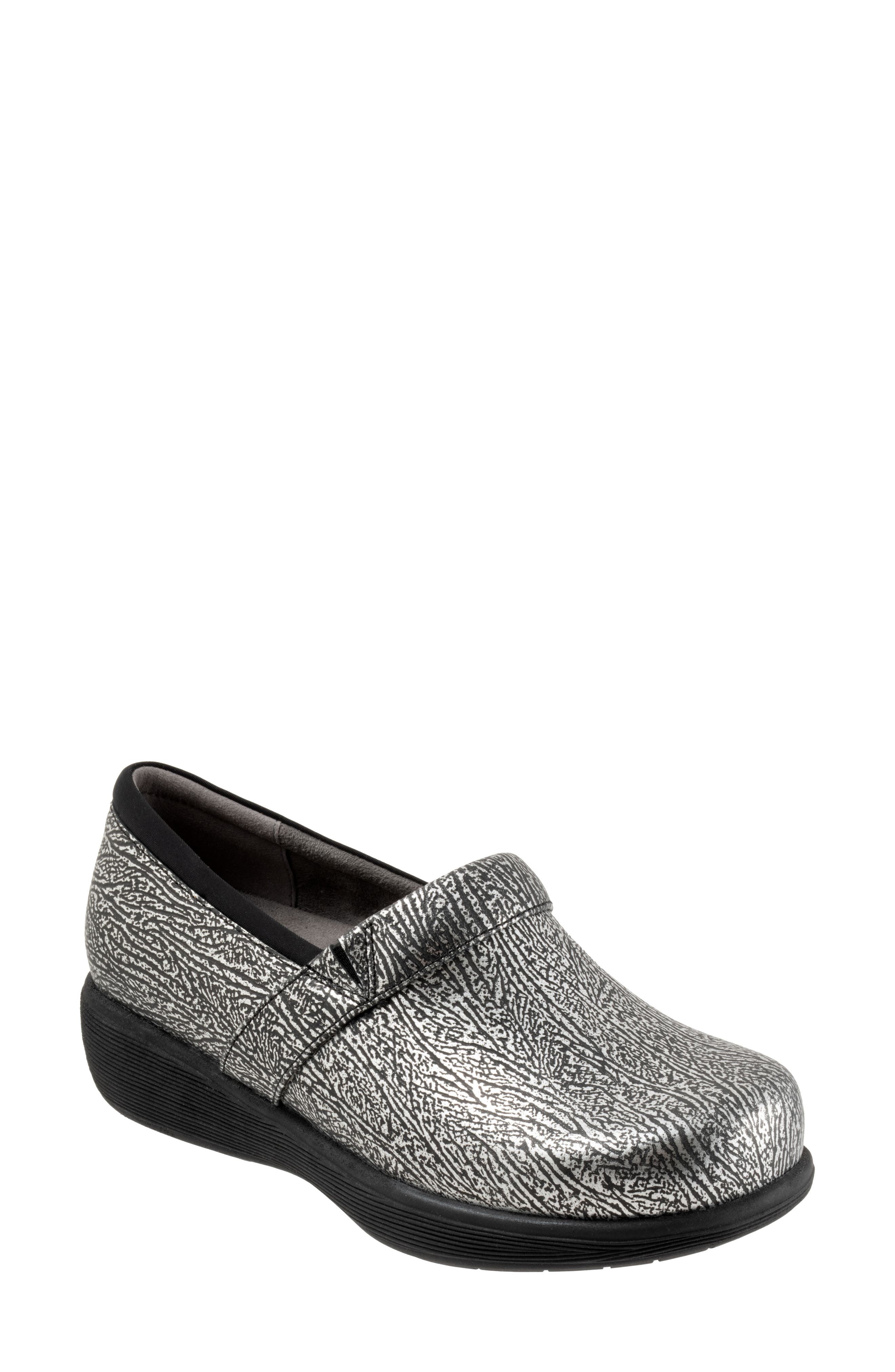 SoftWalk® Meredith Sport Clog in Pewter Embossed 