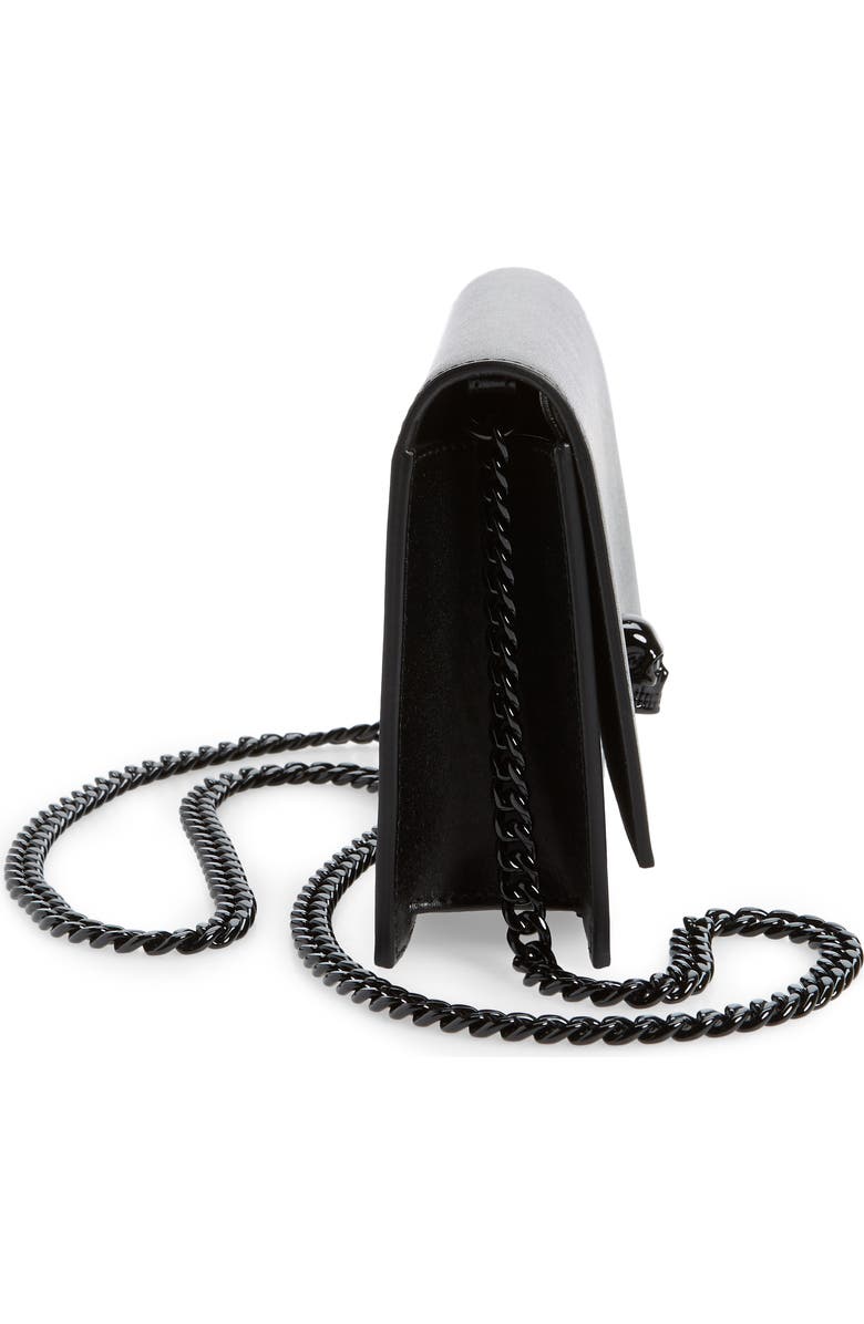 McQueen Alexander McQueen Skull Calfskin Shoulder Bag, Alternate, color, Black