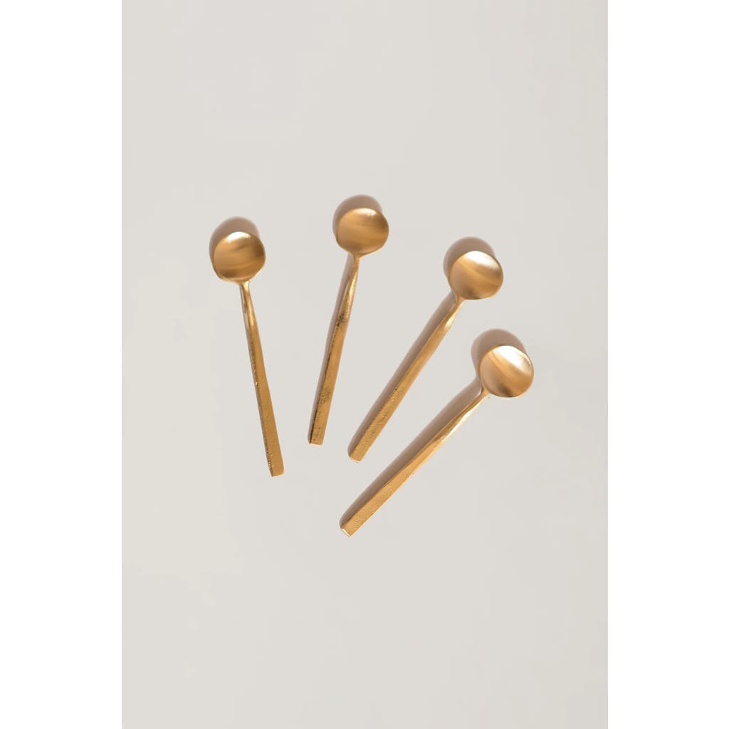 Fleck Wabi Coffee Spoons In Gold