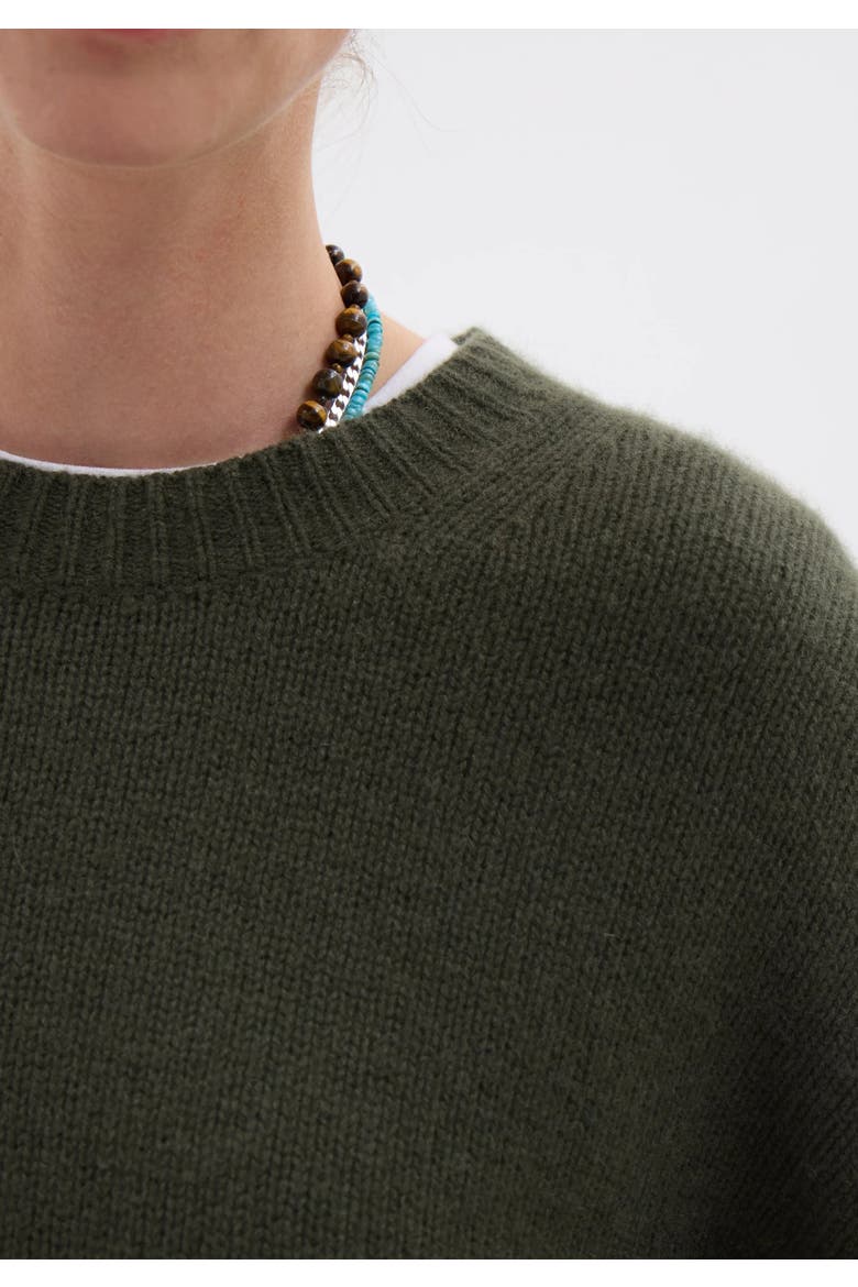 Cherrie Chunky Cashmere Top, Alternate, color, Khaki
