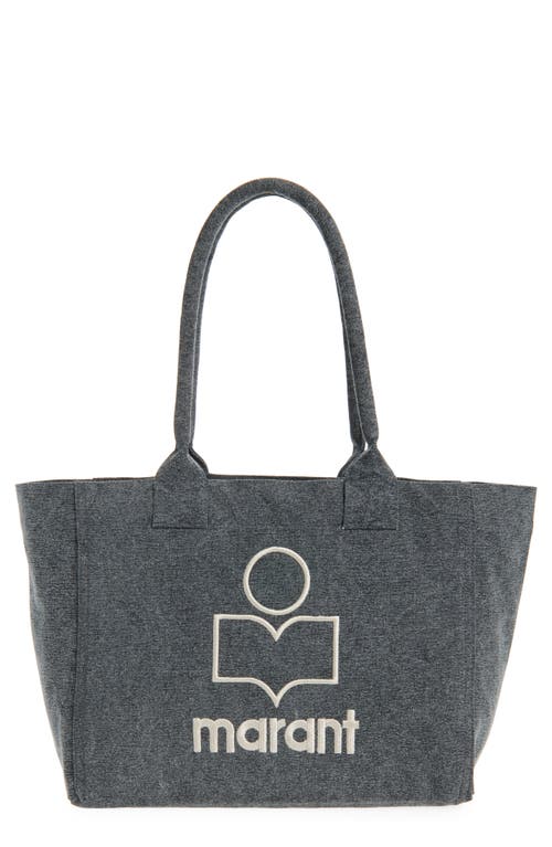 Isabel Marant Yenky Zipped Embroidered Logo Canvas Tote