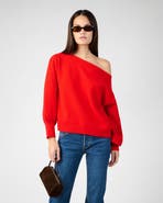 WeWoreWhat Off The Shoulder Balloon Sleeve Sweater