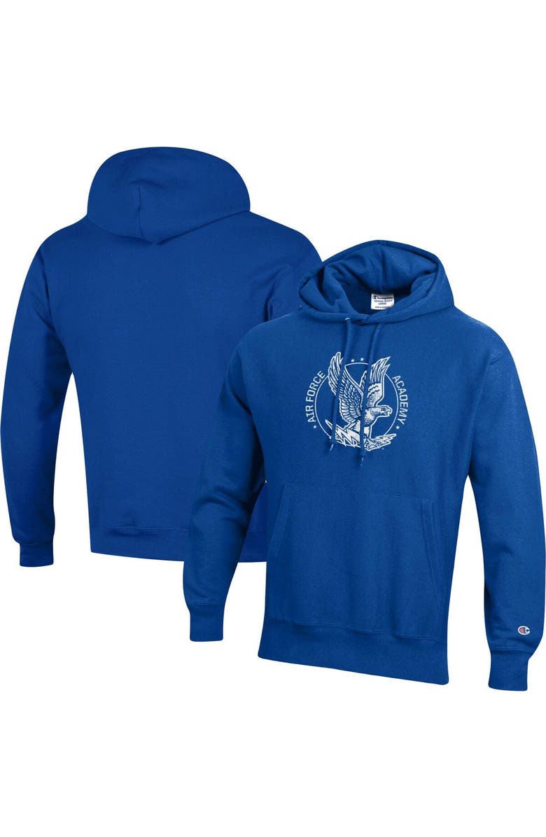 Champion Men's Champion Royal Air Force Falcons Vault Logo Reverse Weave Pullover Hoodie, Main, color, Royal