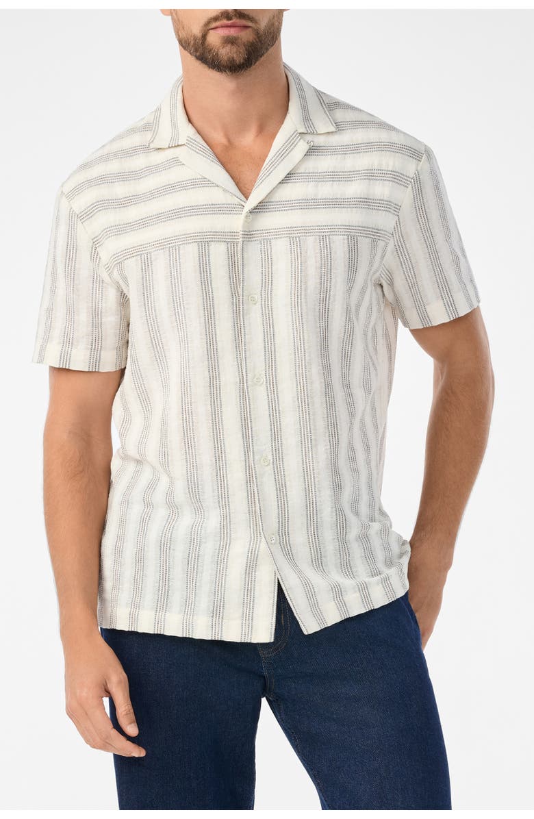MR TURK Angelo Short Sleeve Button-Up Shirt, Main, color, Ecru