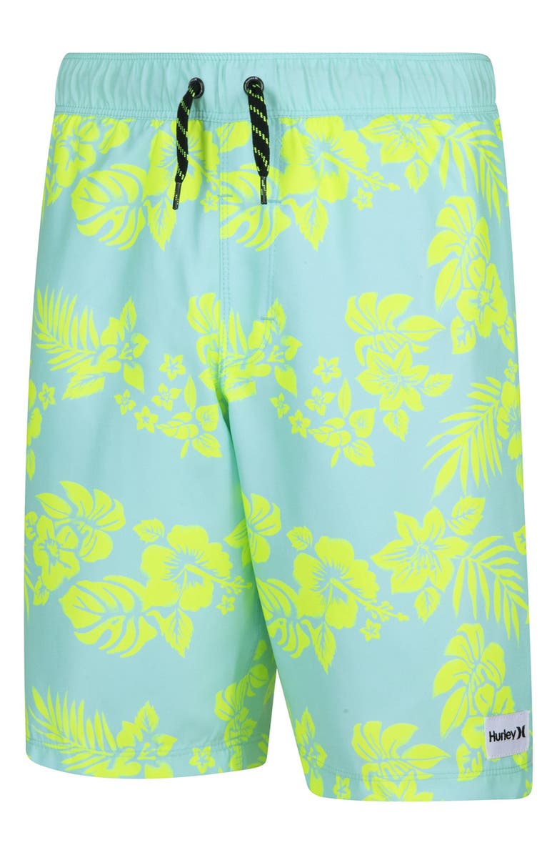Hurley Kids' Oahu Floral Swim Shorts, Alternate, color, 