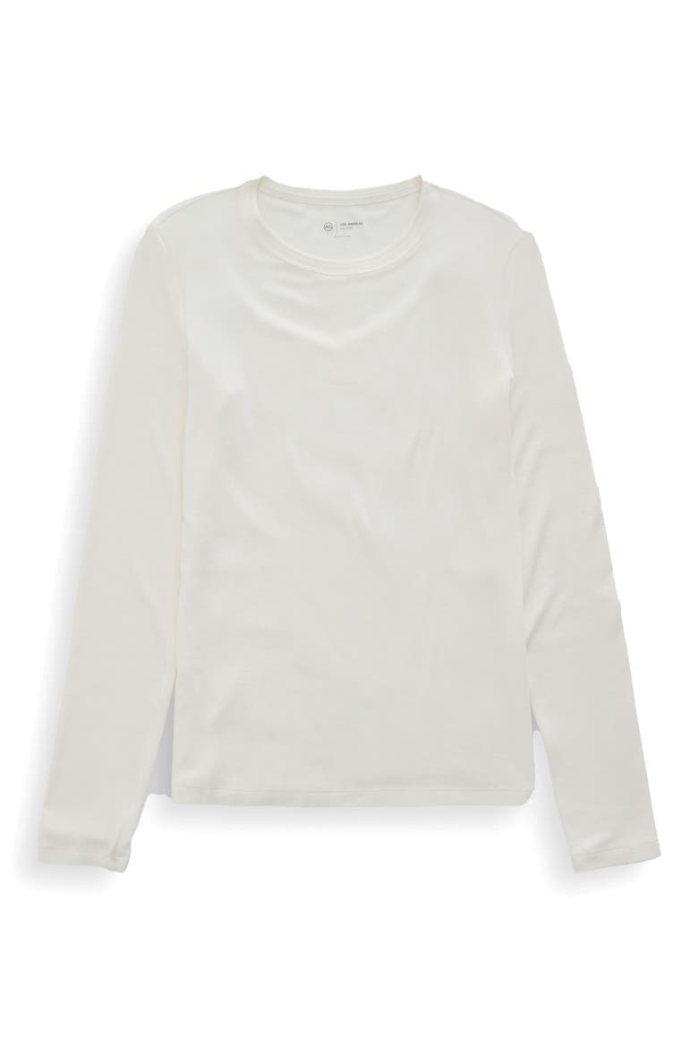 Julia Rib Long Sleeve Top, Alternate, color, POWDER