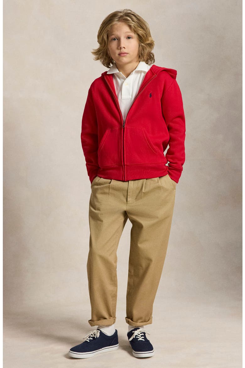 Kids' Fleece Zip Hoodie, Alternate, color, RL 2000 RED