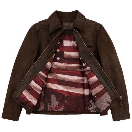 Last Wolf Indiana Dunes Moto Jacket In Brown