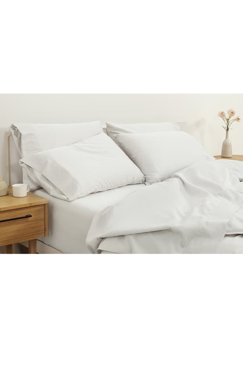Casper Sateen 276 Thread Count Organic Cotton Duvet Cover, Alternate, color, White