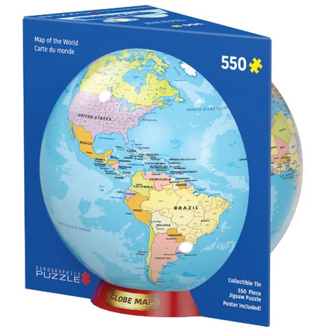 Puzzle Tin World Map 550 Piece Jigsaw