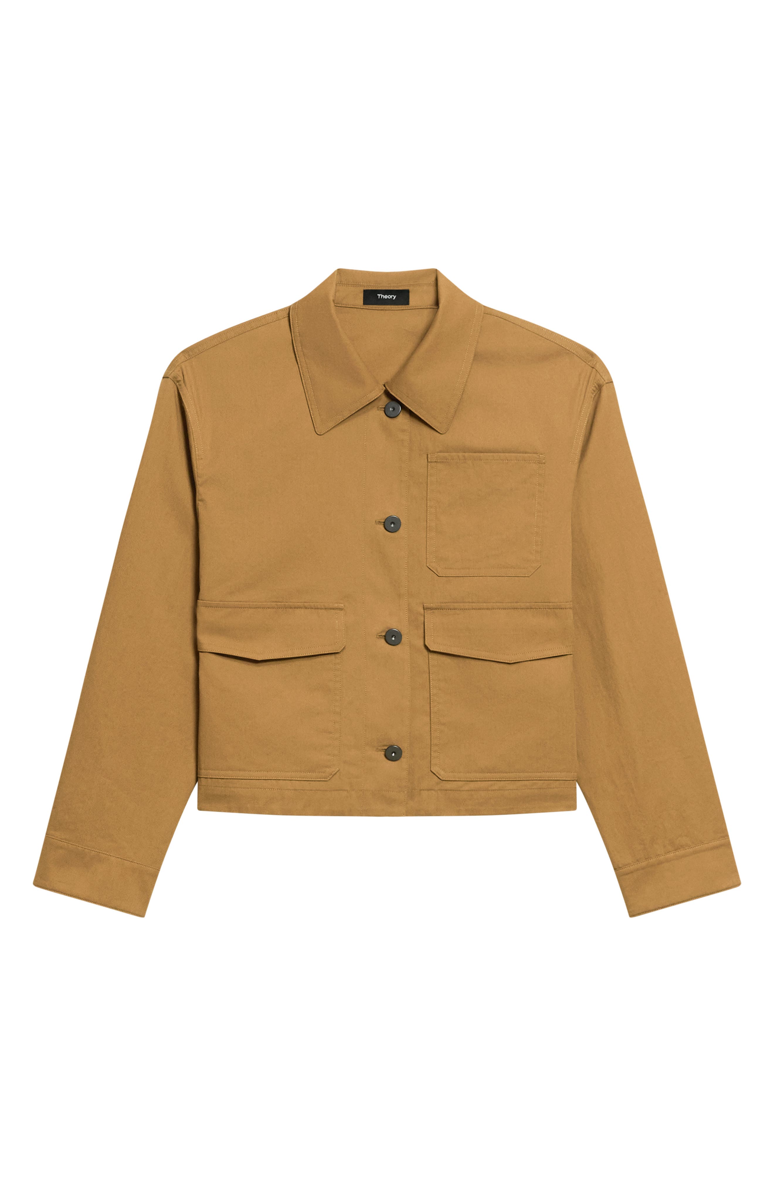 Cropped theory Cotton Wool Cropped Zip Up ribbed cotton-blend 
