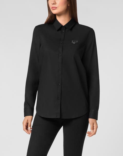 Poplin Shirt Ls Iconic Plein Women