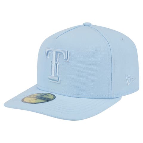 Men's New Era  Light Blue Texas Rangers Color Pack A-Frame 59FIFTY Fitted Hat