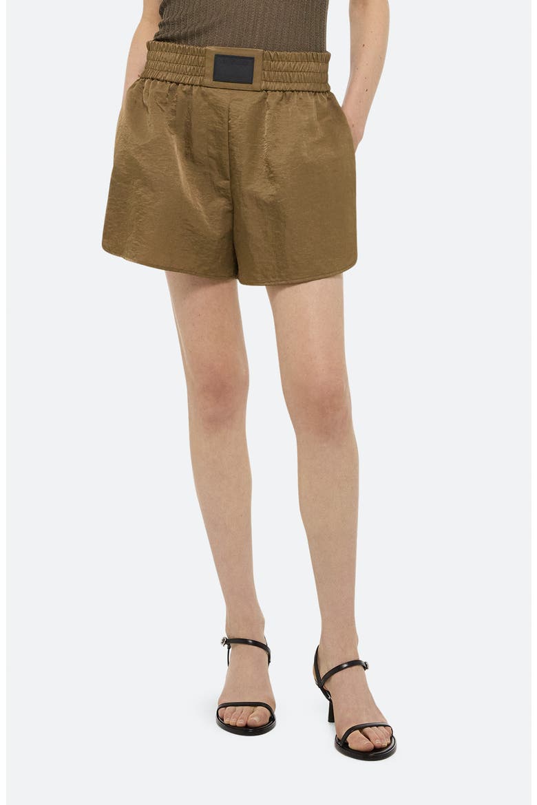 Creased Nylon Boxing Shorts, Main, color, COGNAC