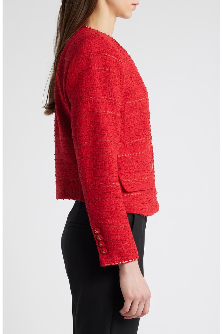 Clara Tweed Jacket, Alternate, color, SCARLET