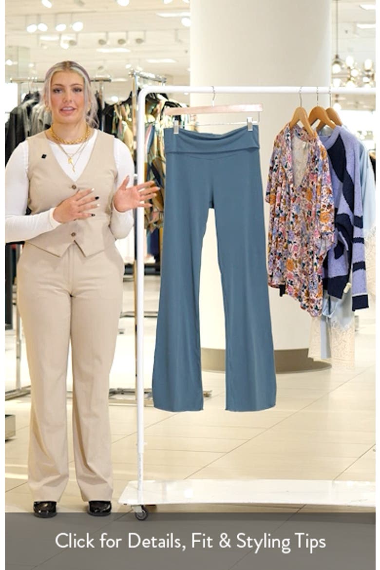 Cotton Blend Jersey Fold Over Pants video