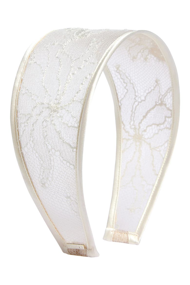 Giselle Lace Wide Headband, Main, color, IVORY