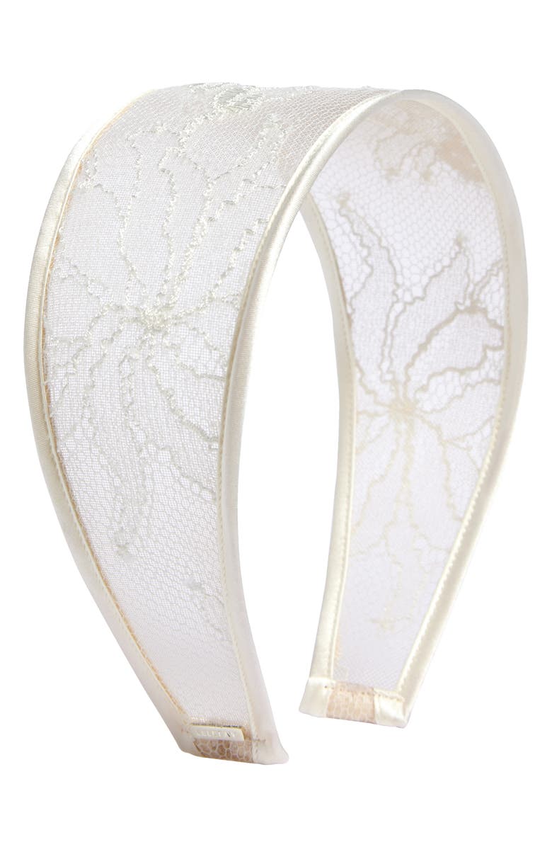 LELET NY Giselle Lace Wide Headband, Main, color,