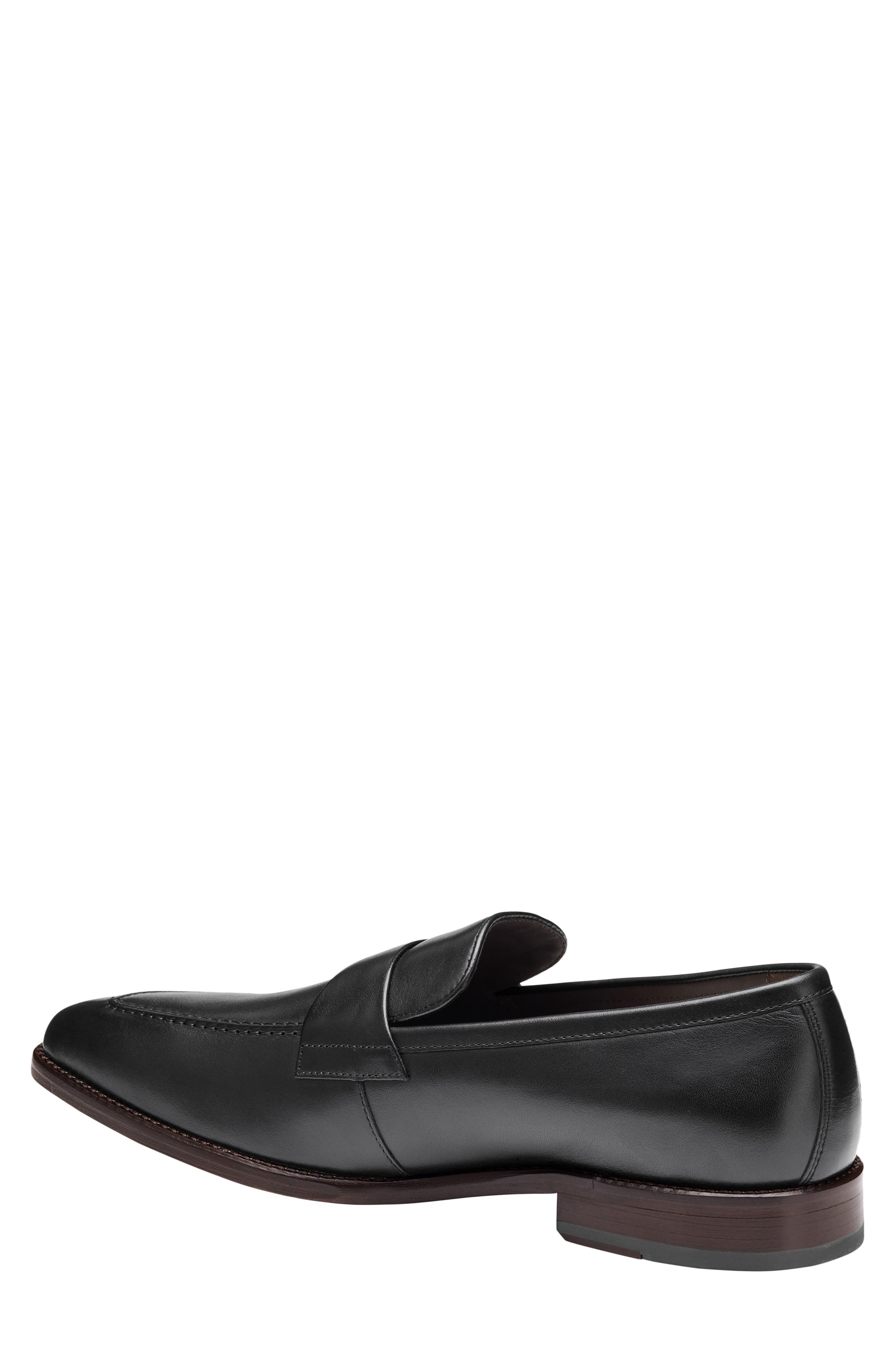 Johnston & Murphy Floyd Penny Loafer, Alternate, color, Black Full Grain