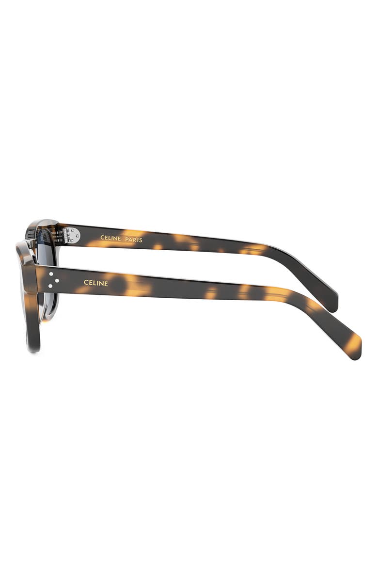 CELINE Bold 3 Dots 49mm Square Sunglasses, Alternate, color, Blonde Havana / Gradient Blue