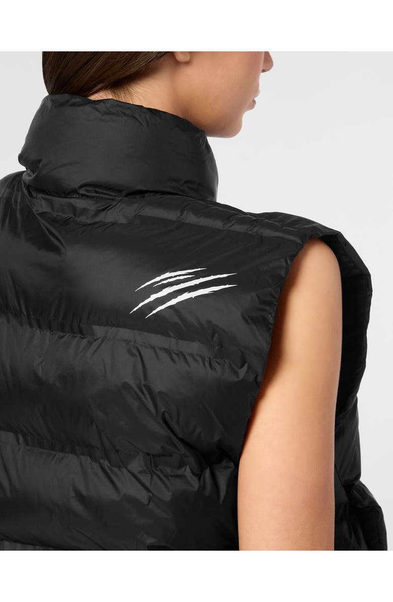 PLEIN SPORT Reversible Lightweight Padded Vest Scratch Women, Alternate, color, Black