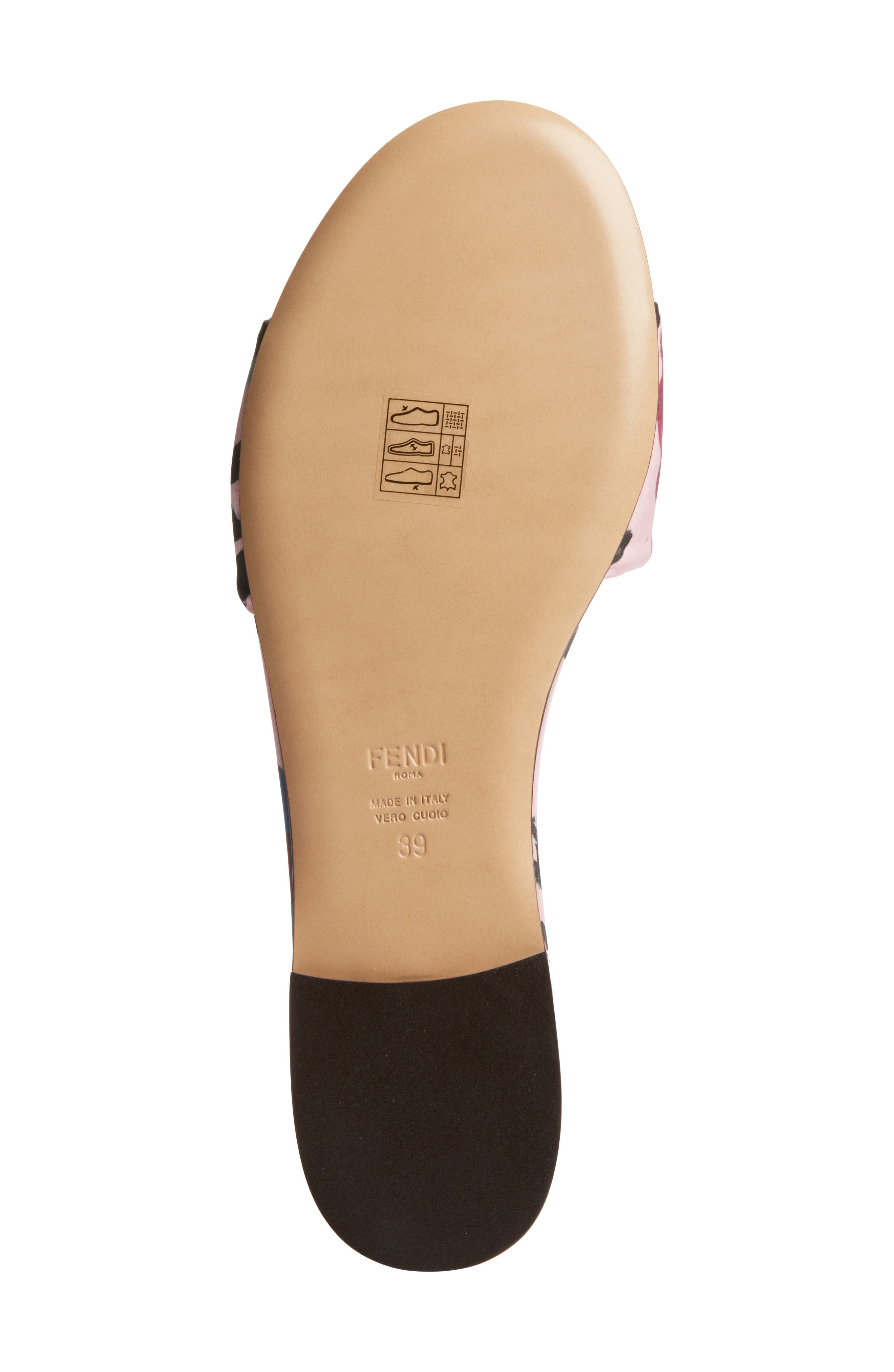 Fendi Signature Slide Sandal, Alternate, color, Pink