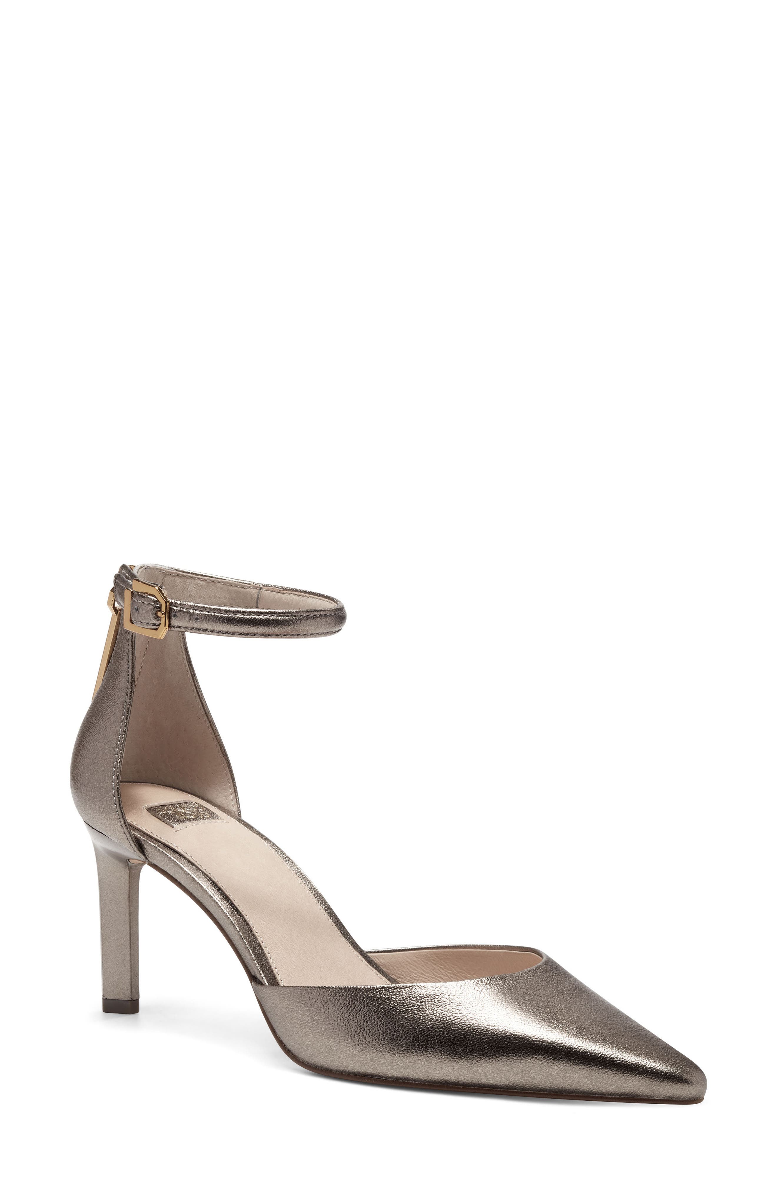 Kamren Ankle Strap Pump, Main, color, METALLIC PH