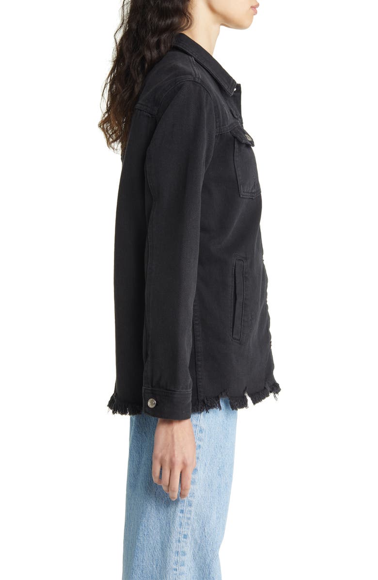 Thread & Supply Villa Frayed Denim Jacket, Alternate, color,