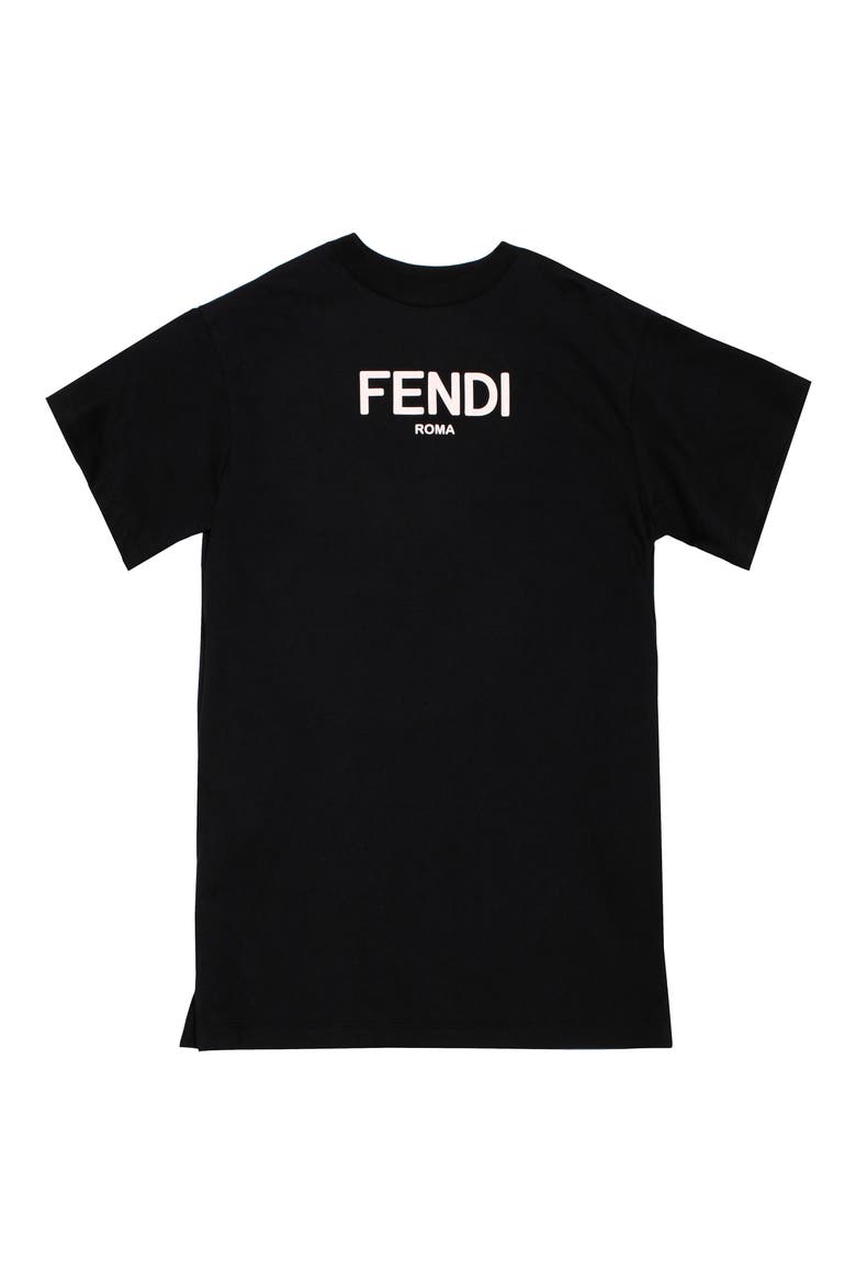 Kids' Logo Graphic T-Shirt Dress, Main, color, BLACK