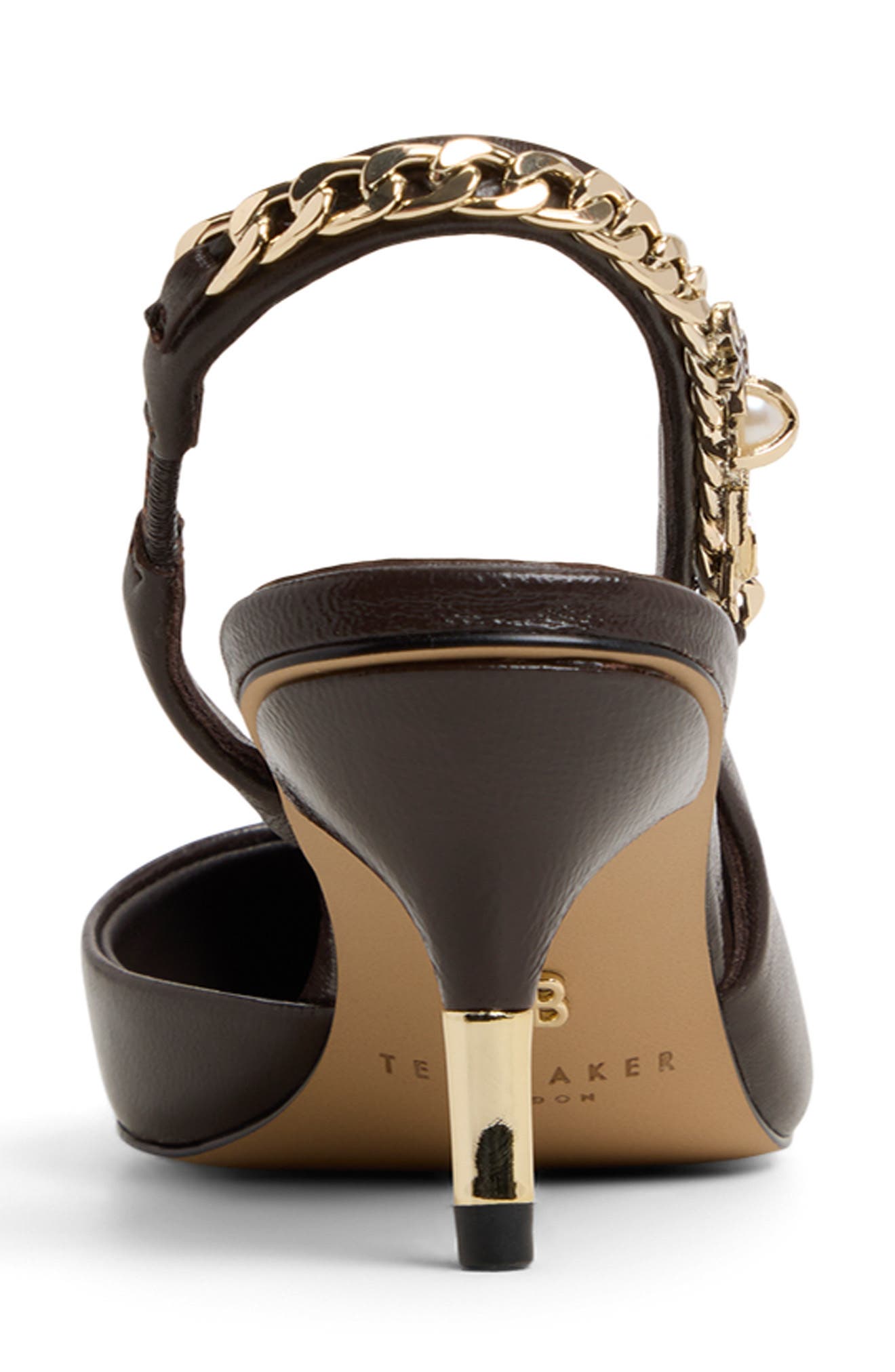 Ted Baker London Esme Pointed Toe Slingback Pump, Alternate, color, Dark Brown