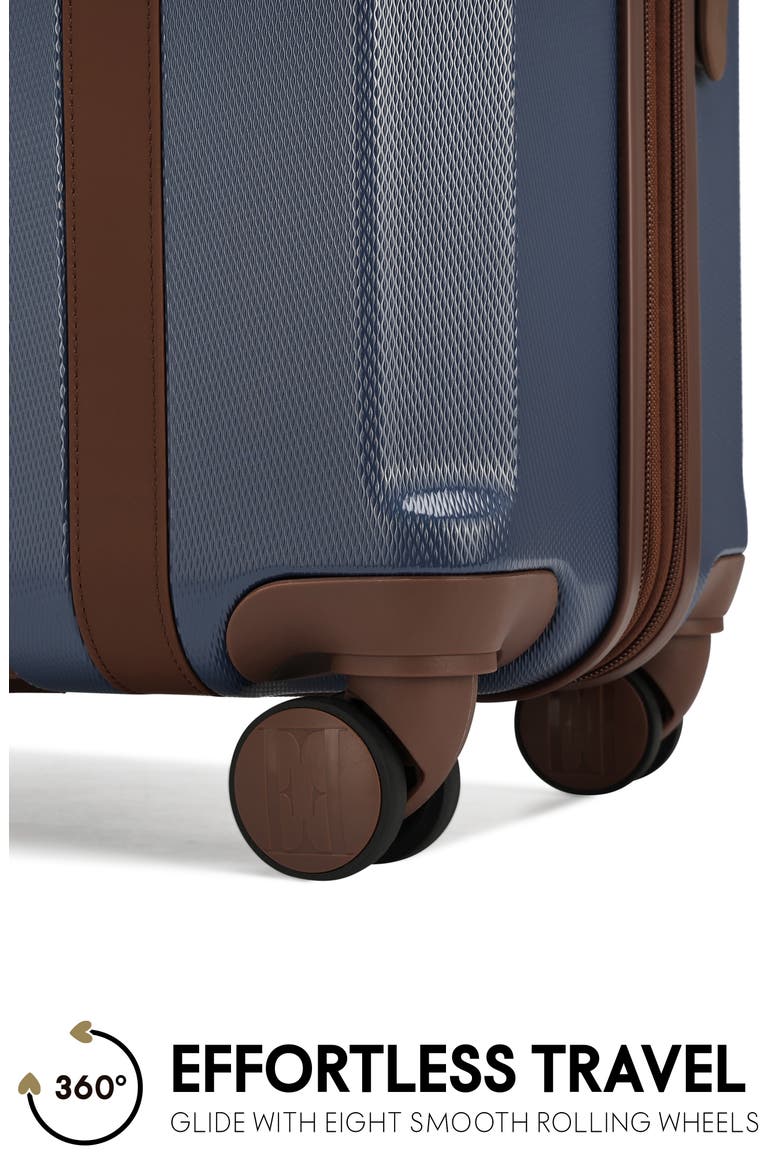 Luxe Journey 3 Piece Expandable Retro Spinner Luggage Set, Alternate, color, Navy