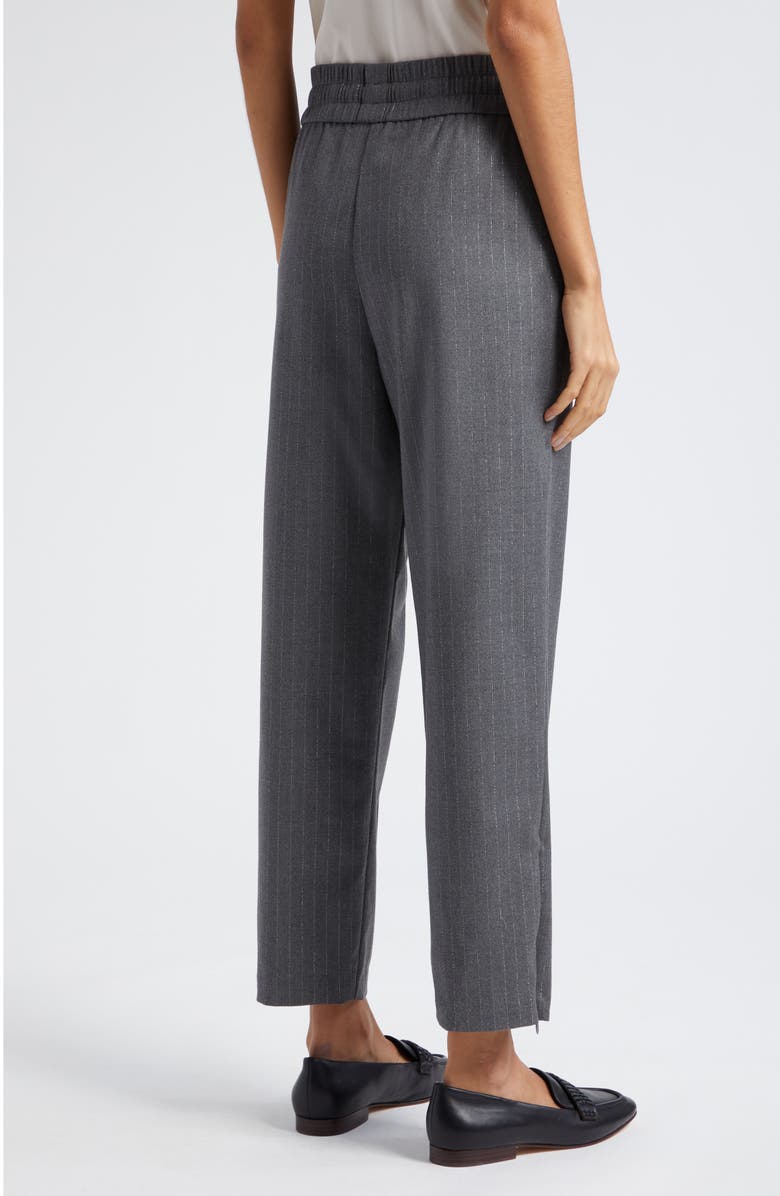 Cinq à Sept Adalie Metallic Pinstripe Pants, Alternate, color,