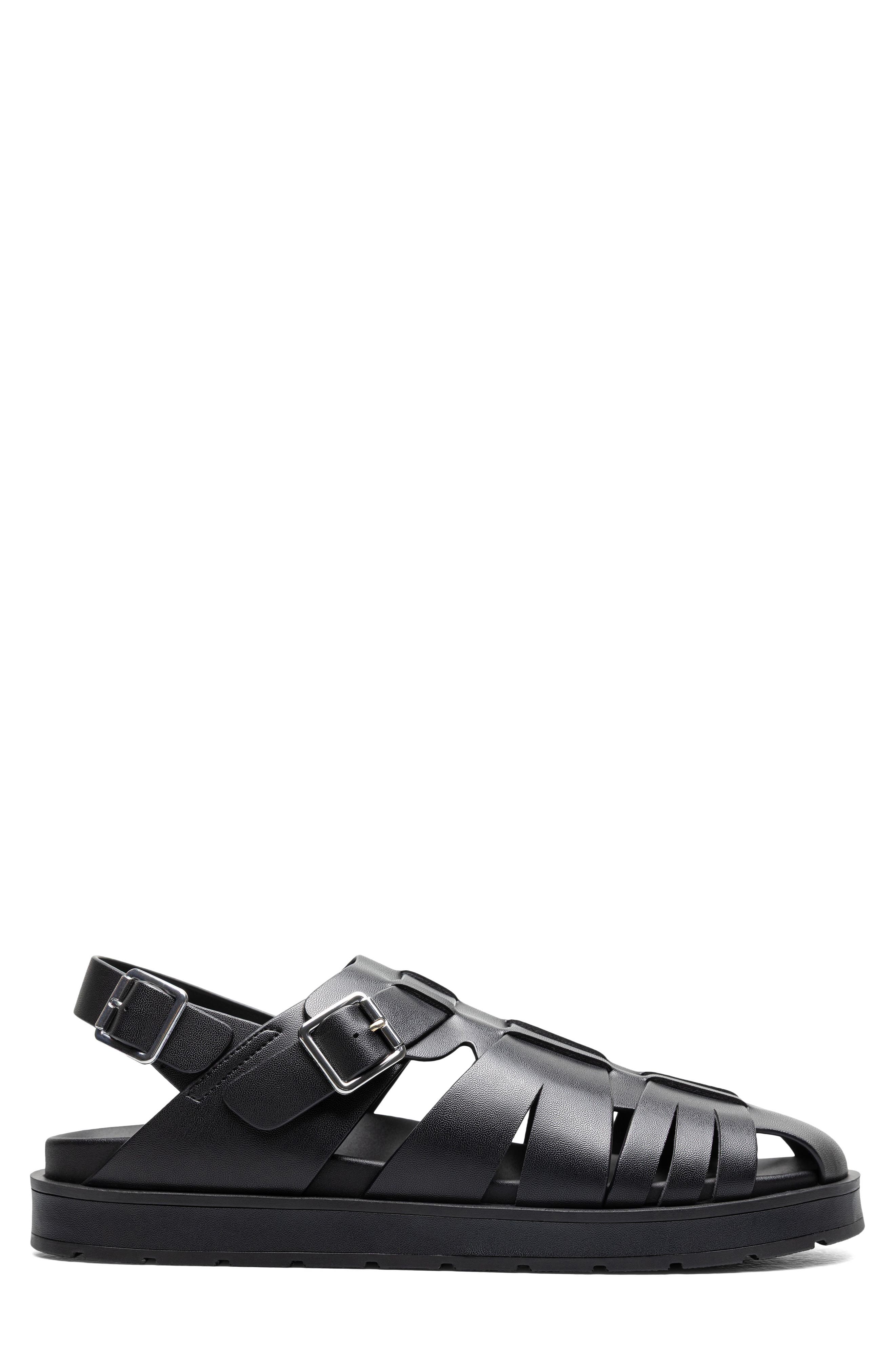 Stacy Adams Largo Fisherman Sandal, Alternate, color, Black
