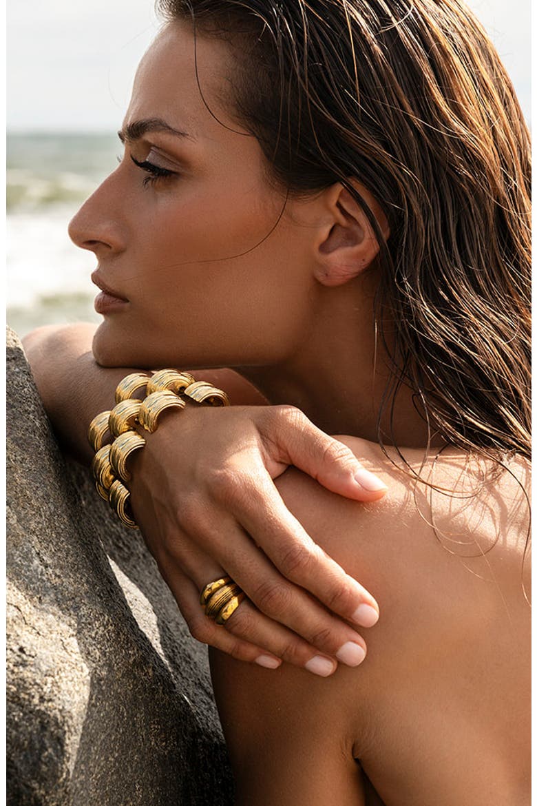 Triple Stack Ring, Alternate, color, 14K GOLD