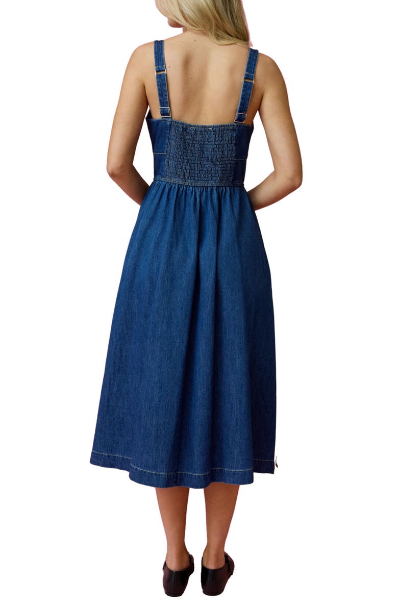 Blu Pepper Lace-Up Midi Dress, Alternate, color,