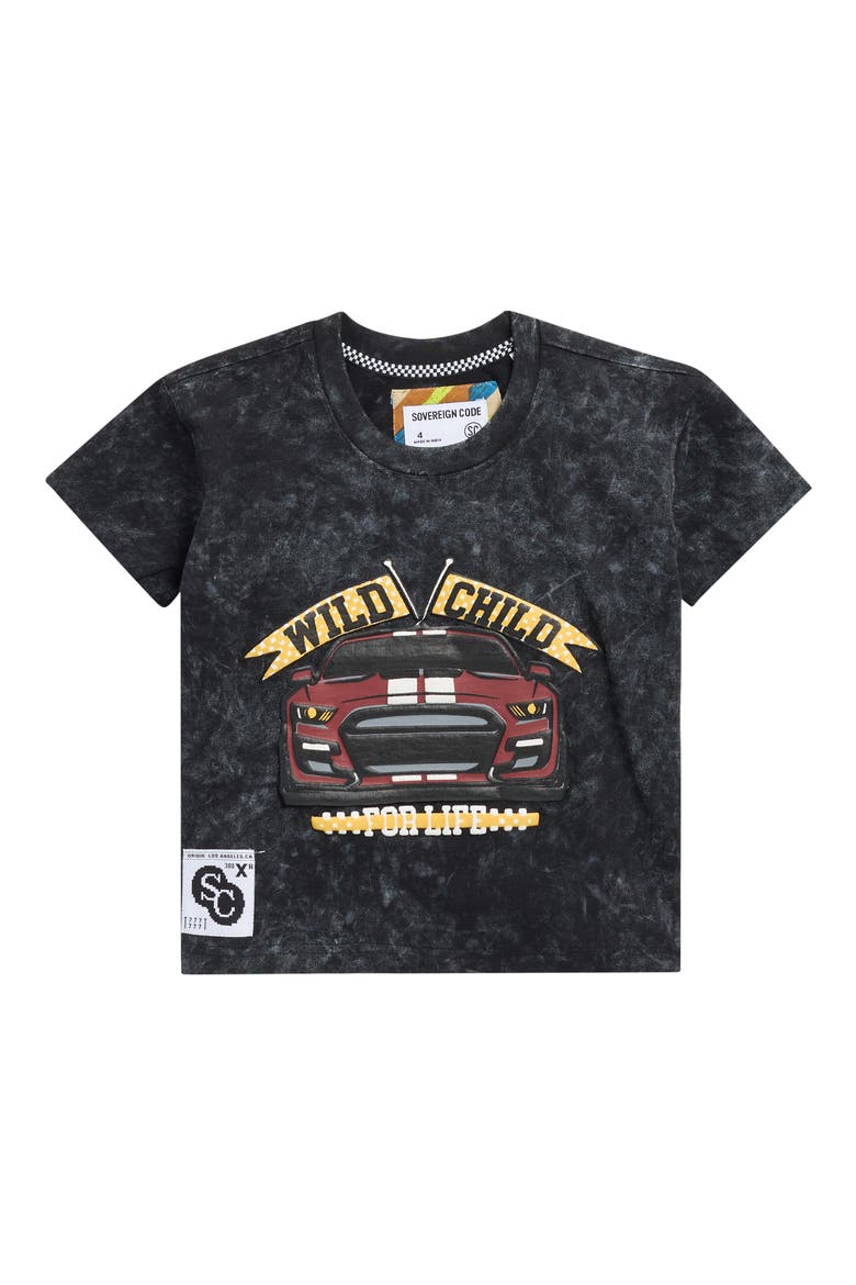 Kids' Simon Wild Child for Life Graphic T-Shirt, Main, color, TRUE BLACK/ WILD CHILD