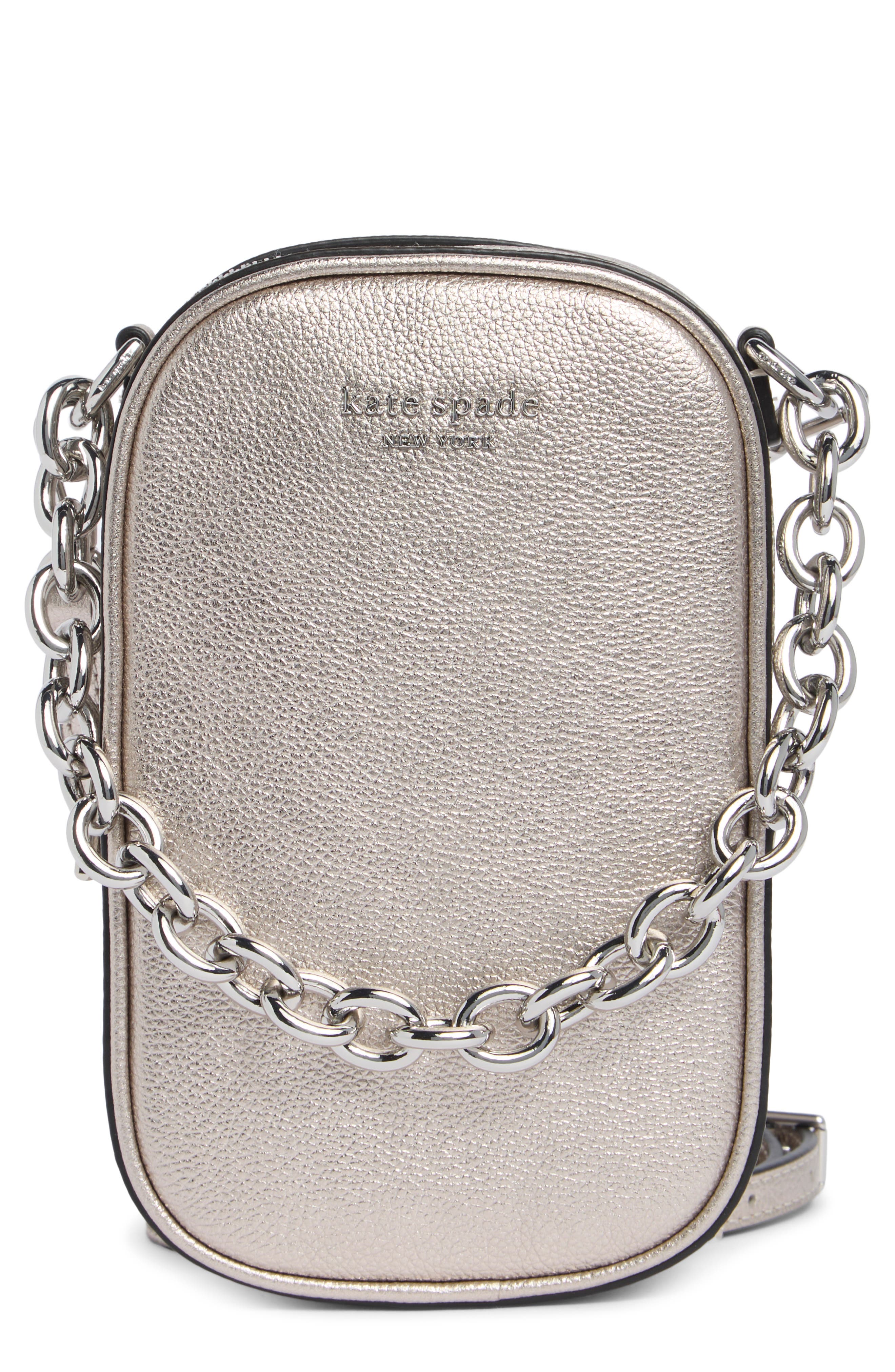 leather chain phone crossbody bag