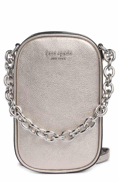 leather chain phone crossbody bag