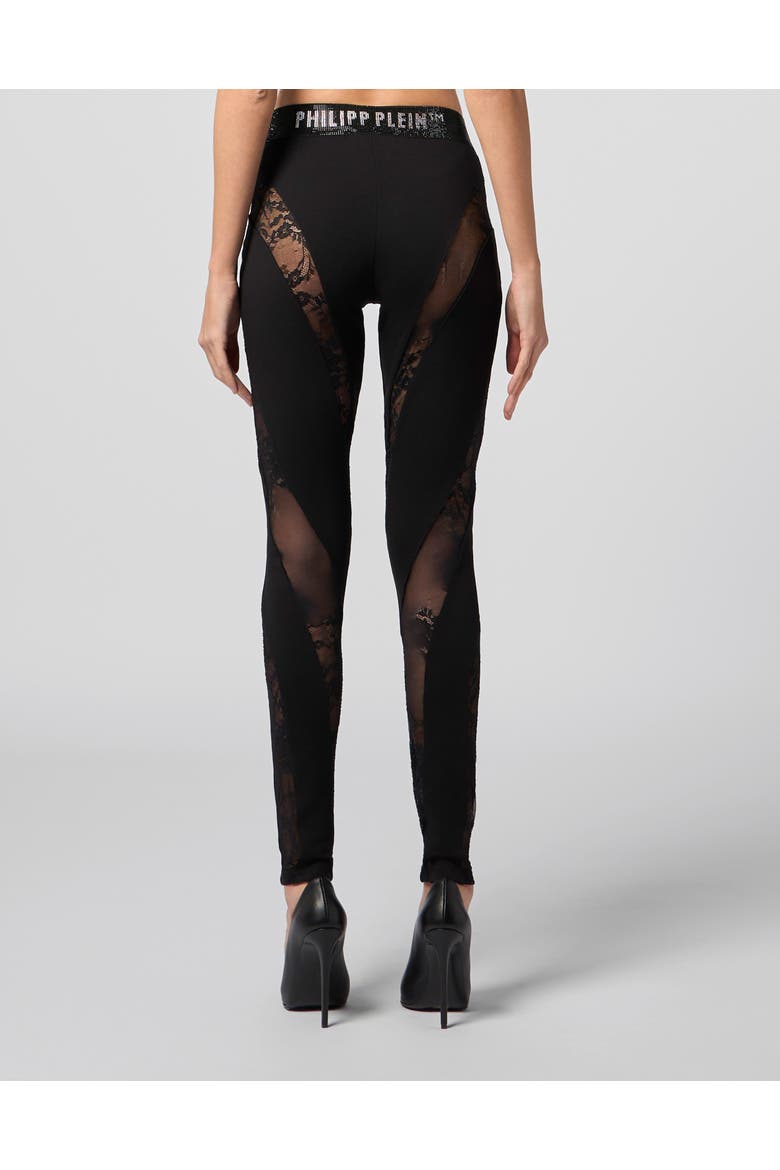Multicutting Leggings Lace Women, Alternate, color, black