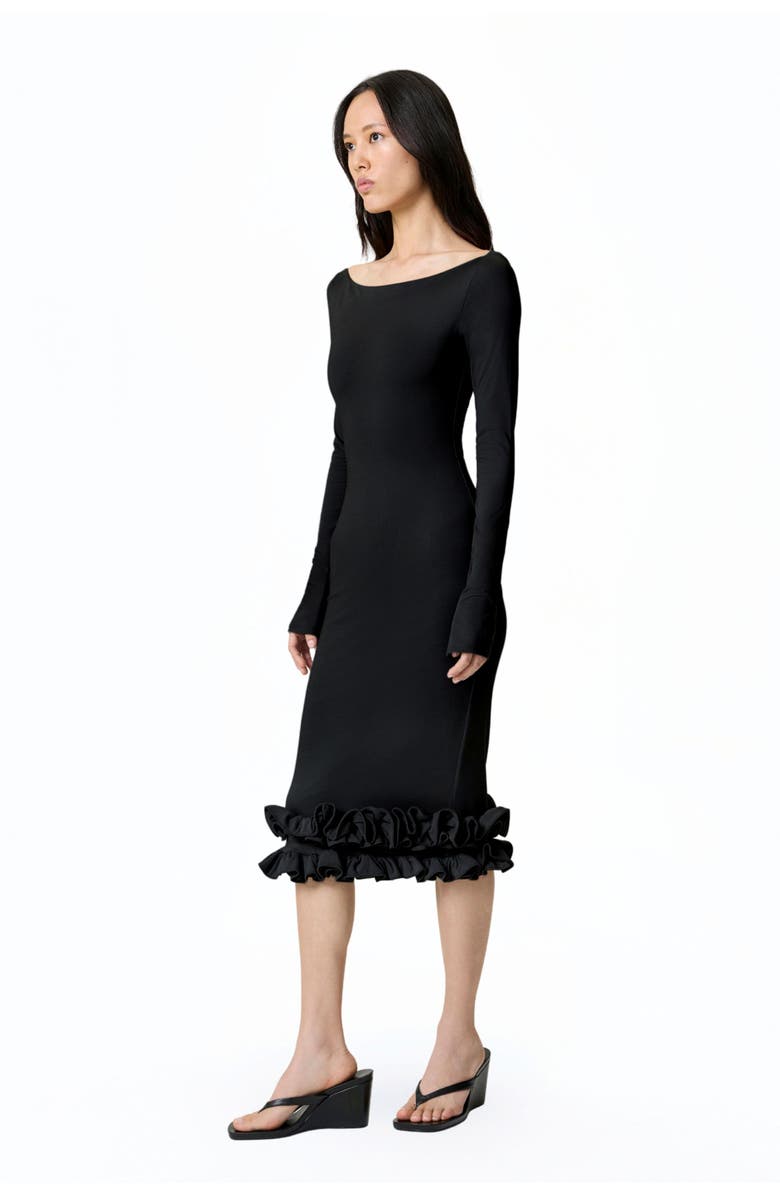 Nocturne Jersey Maxi Dress with Ruffle Detail, Alternate, color, 