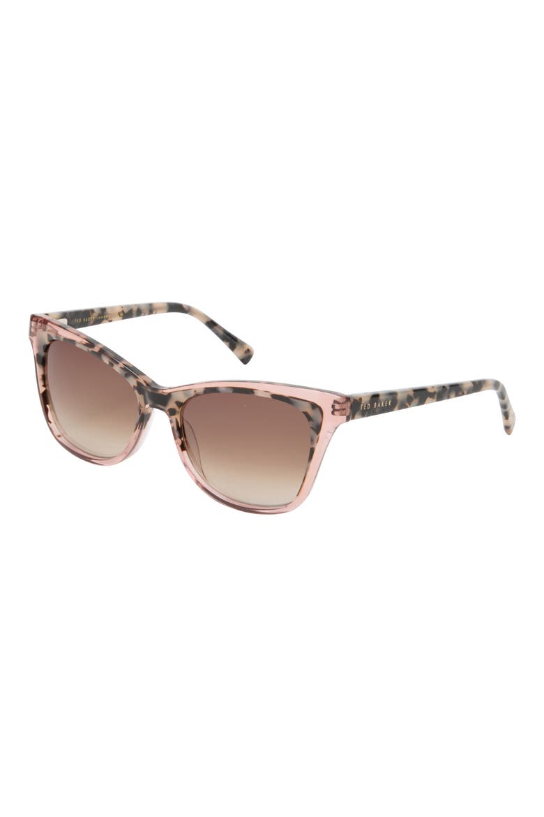 55mm Gradient Cat Eye Sunglasses, Alternate, color, IVORY TORTOISE