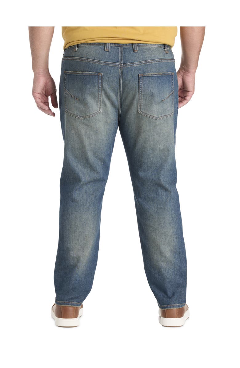 True Nation by DXL Big & Tall Rip and Repair Tapered-Fit Jeans, Alternate, color, Rough Edges