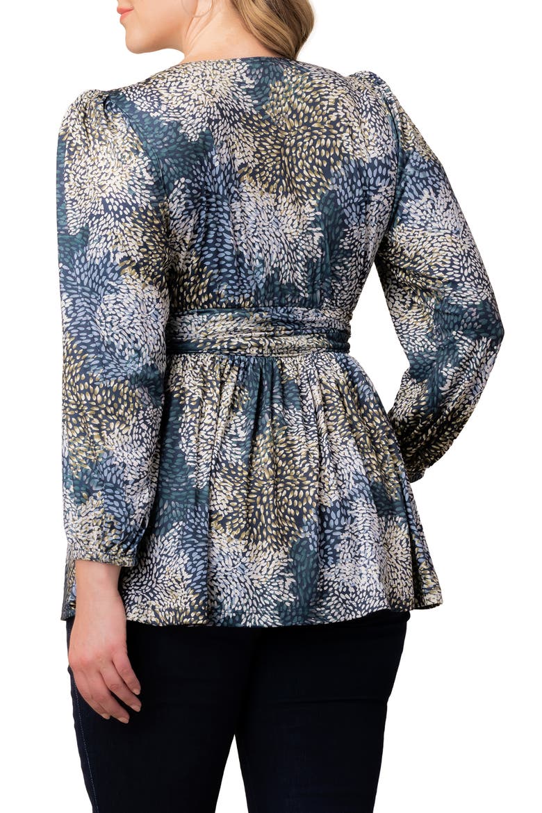 Leah Gathered Top, Alternate, color, BLUE MULTI