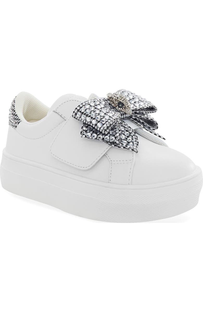 Kurt Geiger London Kids' Mini Laney Bow Sneaker, Main, color, White