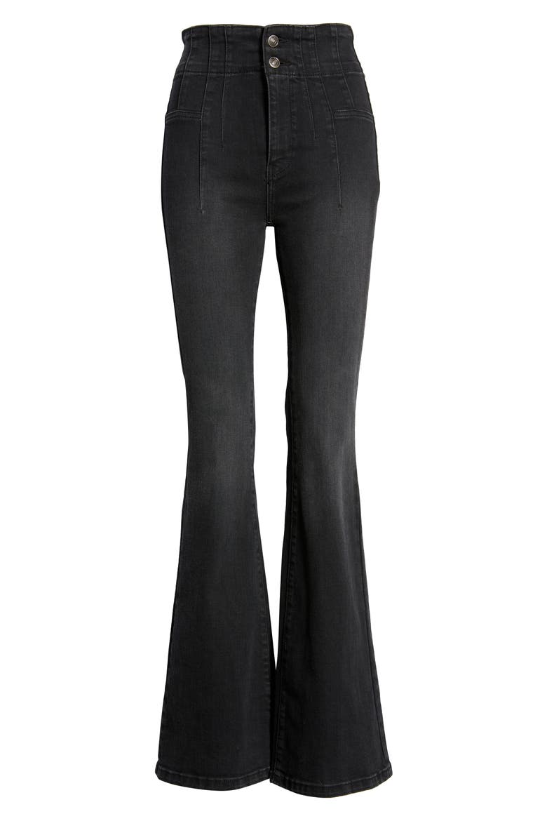 We the Free Jayde Flare Jeans, Alternate, color, ONYX
