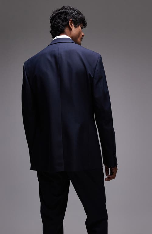 Topman Slim Fit Navy Stretch Suit Jacket In Navy
