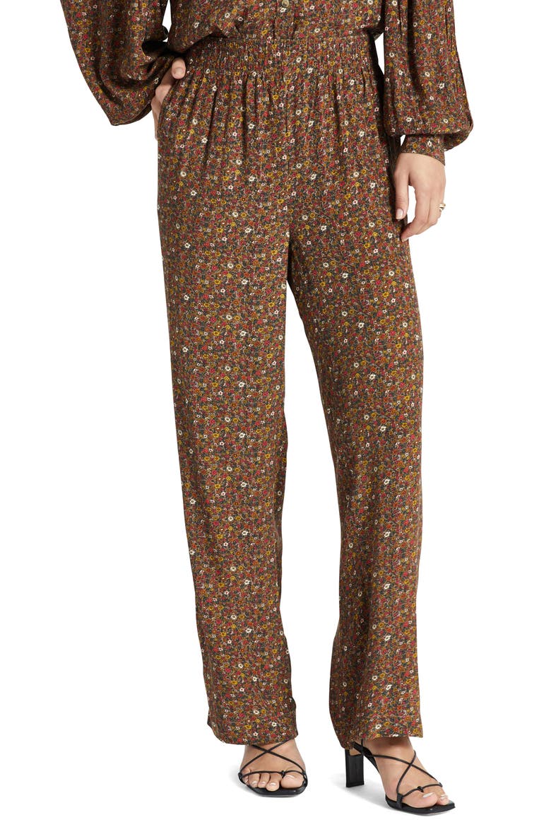 Somerset Floral Print Pants, Main, color, TWIG