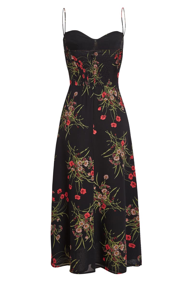 Juliette High Slit Sundress, Alternate, color, BLACK