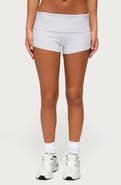EDIKTED Marleaux Foldover Stretch Cotton Shorts